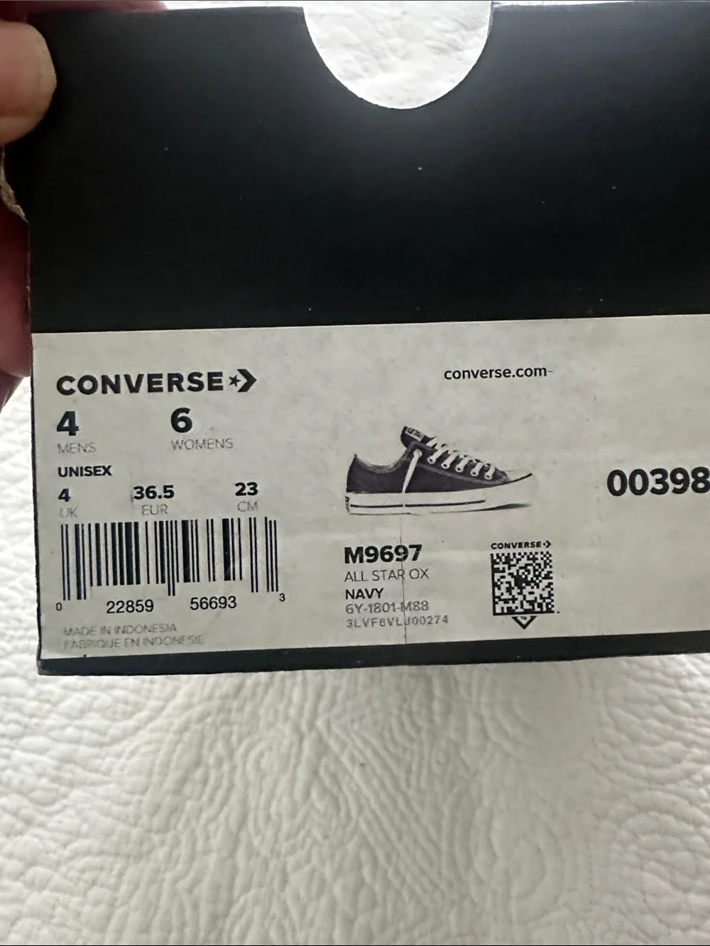 Converse Navy and White Low-Top Canvas Sneakers